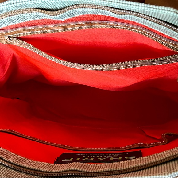 SHARIF Studio Tote Bag & Crossbody Bag Set Textured Canvas Embossed Leather NWOT - Picture 13 of 15